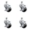 Service Caster 3.5 Inch SS Soft Rubber Wheel Swivel 10mm Threaded Stem Caster Set Brake SCC SCC-SSTS20S3514-SRS-TLB-M1015-4 - alternate 1